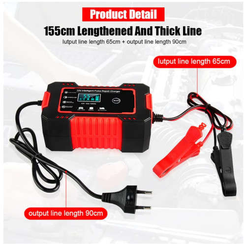 12V 6A Smart Charger Works With Most Types Of Lead-Acid Batteries, Requires Ac Connection