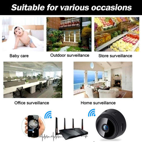 1080P Portable Mini Wireless Hidden WiFi Camera with Sensori Night Vision