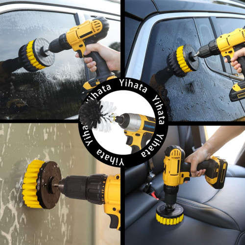 Drill Brush Set Floor Scrubbing Brush Is Suitable For / Car / Carpet / Deck Tile / Bathroom Cleaning