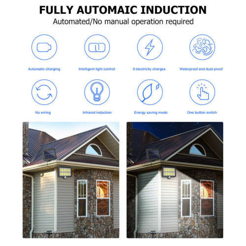 LED Solar Waterproof PIR Motion Sensor Wall Light for Outdoor Garden