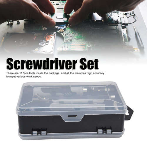 Precision Screwdriver Set Rust-Resistant 117 Pieces Multiple Sizes Suitable For Computer Watches