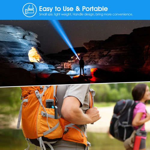 LED Spotlight For Home Outdoor Camping Patrol Rechargeable