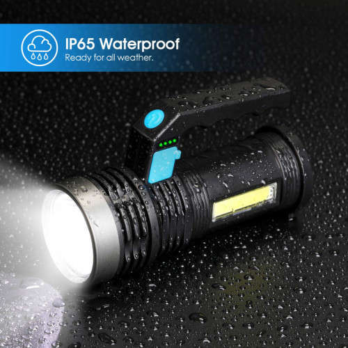 LED Spotlight For Home Outdoor Camping Patrol Rechargeable
