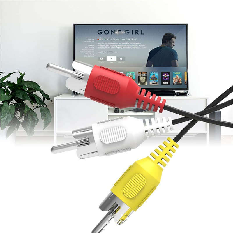 1.5M 3 RCA Male to Male Pin Audio Video Cable with Best Conductive Metal Connectors and Set Top Boxe