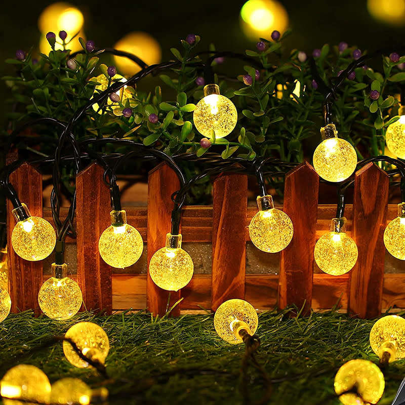LED Solar Crystal Ball String Light 5M Waterproof Suitable For Holiday Garden Party Christmas Decora