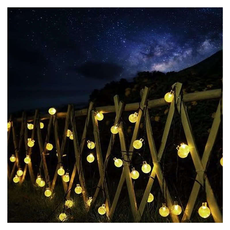 LED Solar Crystal Ball String Light 5M Waterproof Suitable For Holiday Garden Party Christmas Decora