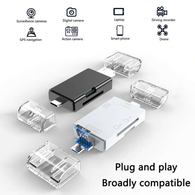 Multifunctional Treqa USB-6 OTG Adapter Type-C Interface Mini