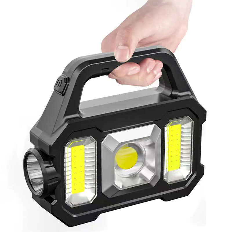 LED Solar Rechargeable Flashlight Waterproof Suitable For Family Outdoor Camping And Fishing