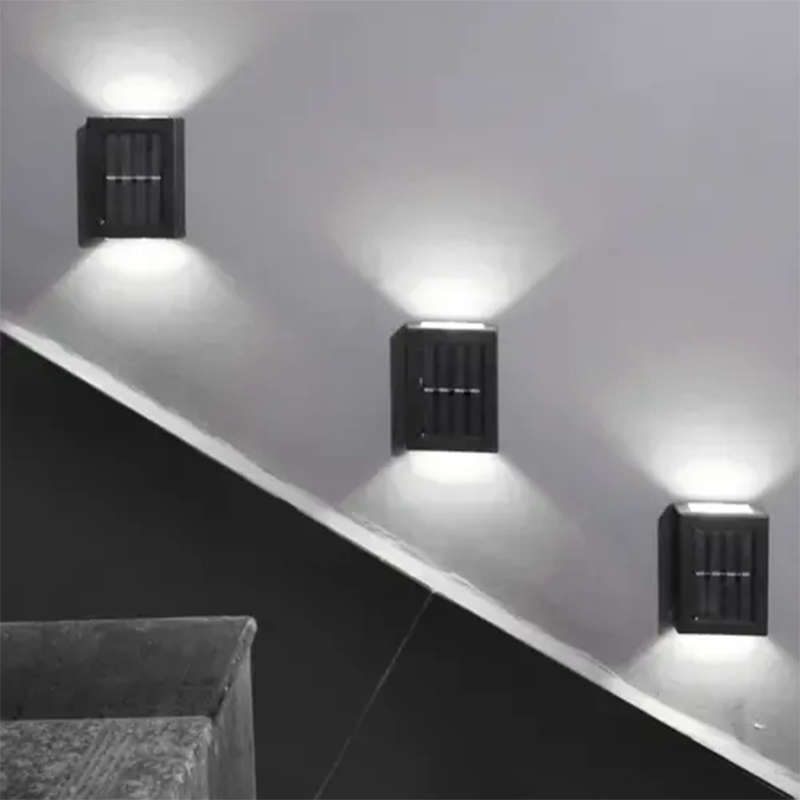 LED Solar Wall Light Garden Fence Light Waterproof Up and Down Lighting Landscape Light