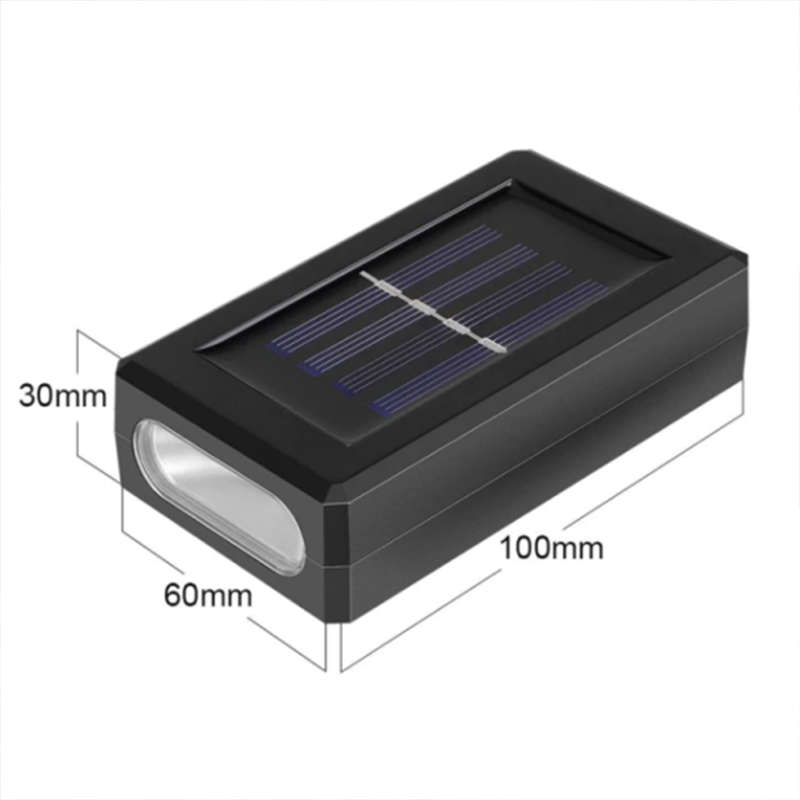 LED Solar Wall Light Garden Fence Light Waterproof Up and Down Lighting Landscape Light