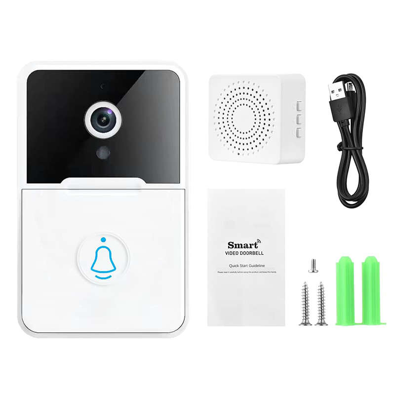 Wireless video smart doorbell camera with motion detection and night vision