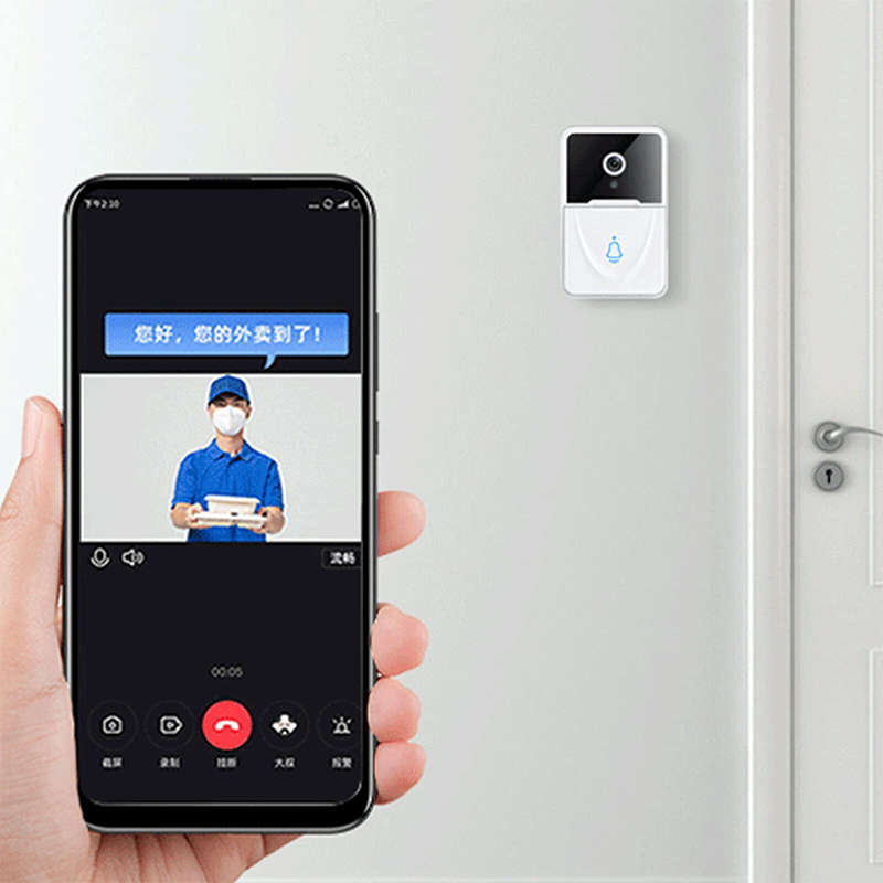 Wireless video smart doorbell camera with motion detection and night vision