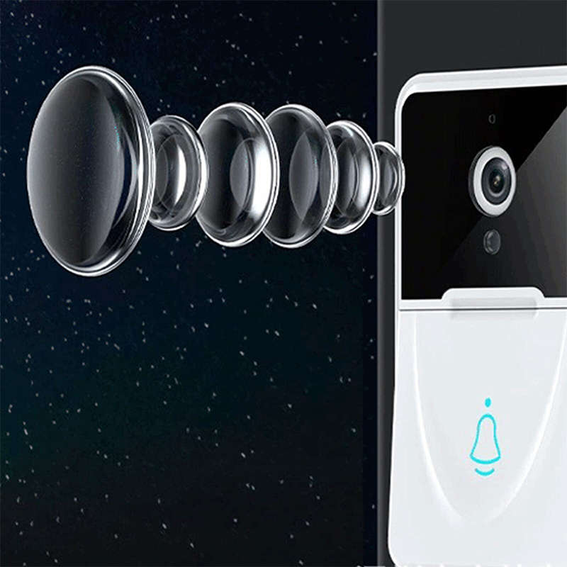 Wireless video smart doorbell camera with motion detection and night vision
