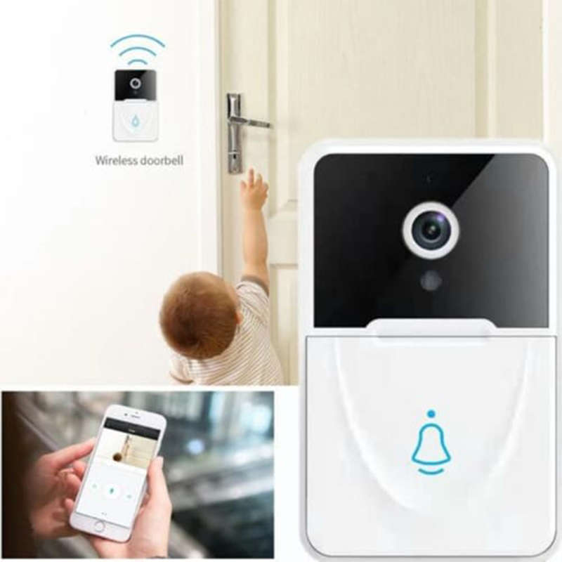 Wireless video smart doorbell camera with motion detection and night vision