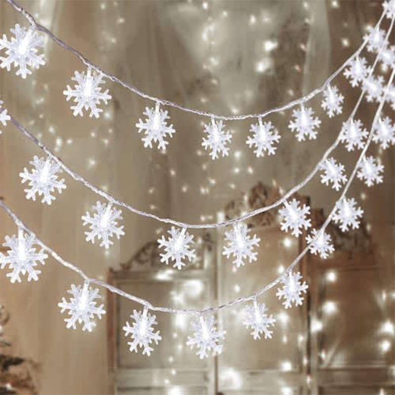 Snowflake String Lights White 5M Suitable For Christmas Party Decoration Atmosphere