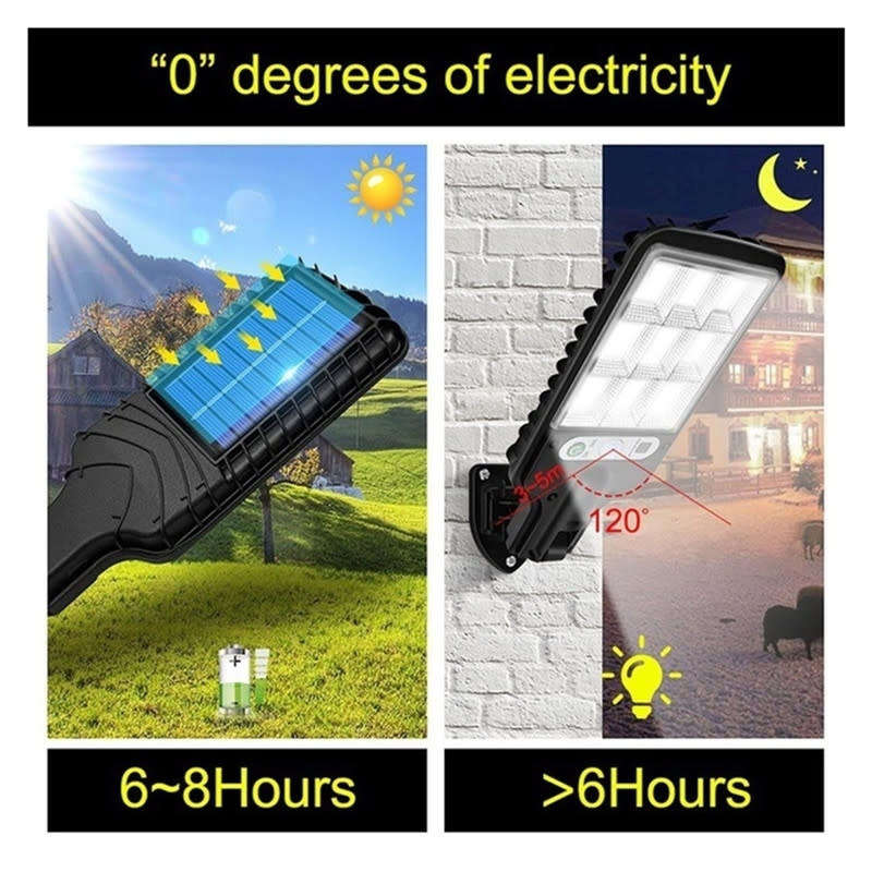 LED Solar Street Light With Motion Sensor Suitable For Outdoor Courtyard Walkways