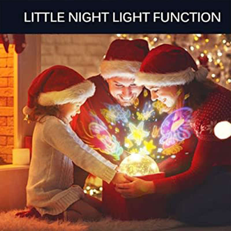 LED 360 Degree Rotating Projector Night Light Music Box
