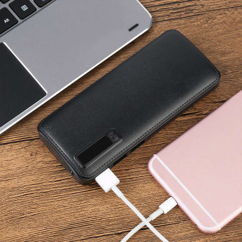 Mobile Power Supply External 3 Usb Portable 20000mah With Led Light