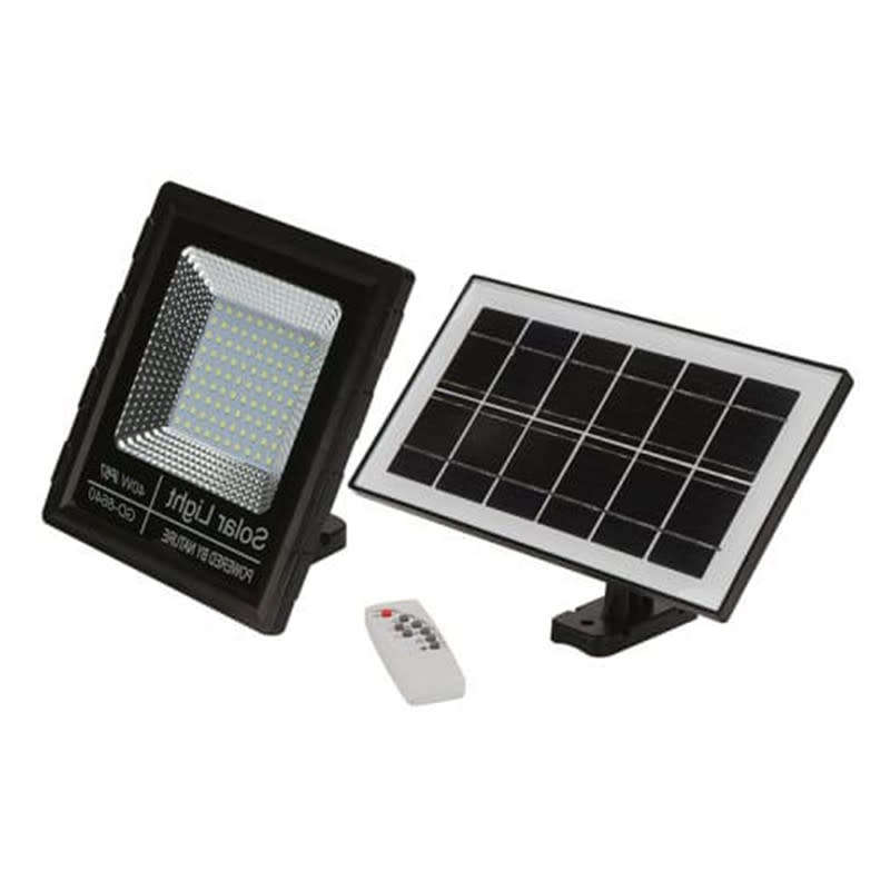 LED Solar Flood Light Outdoor Waterproof IP67 with Remote Control 40W
