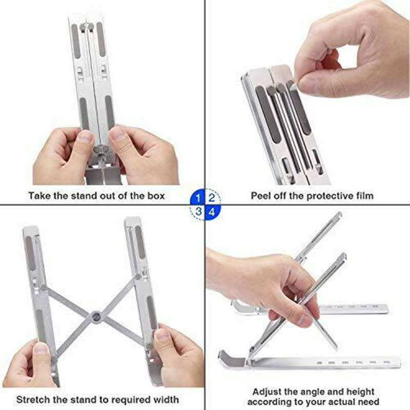 Laptop Tablet Aluminum Stand With Adjustable Angle