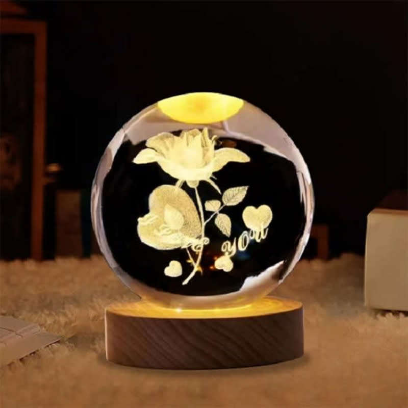 LED Crystal Ball Night Light With Exquisite Design  Elegant Appearance And Perfect Visual Effect
