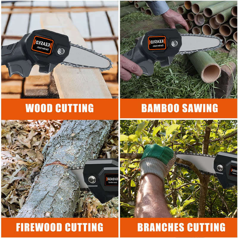 Portable Mini Chainsaw Powered By Rechargeable Lithium Battery 24V
