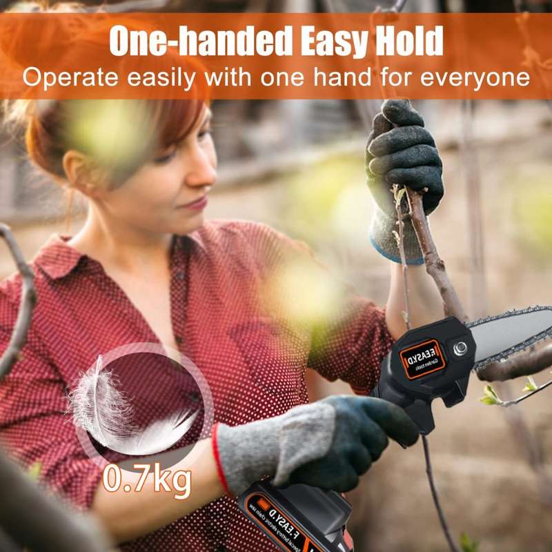 Portable Mini Chainsaw Powered By Rechargeable Lithium Battery 24V