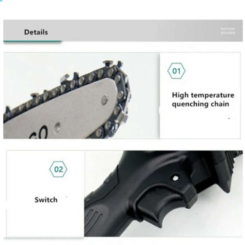 Portable Mini Chainsaw Powered By Rechargeable Lithium Battery 24V