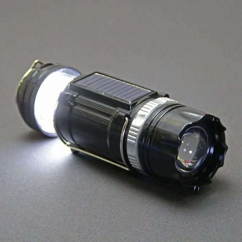 LED Solar Rechargeable Multifunctional Camping Flashlight Lantern