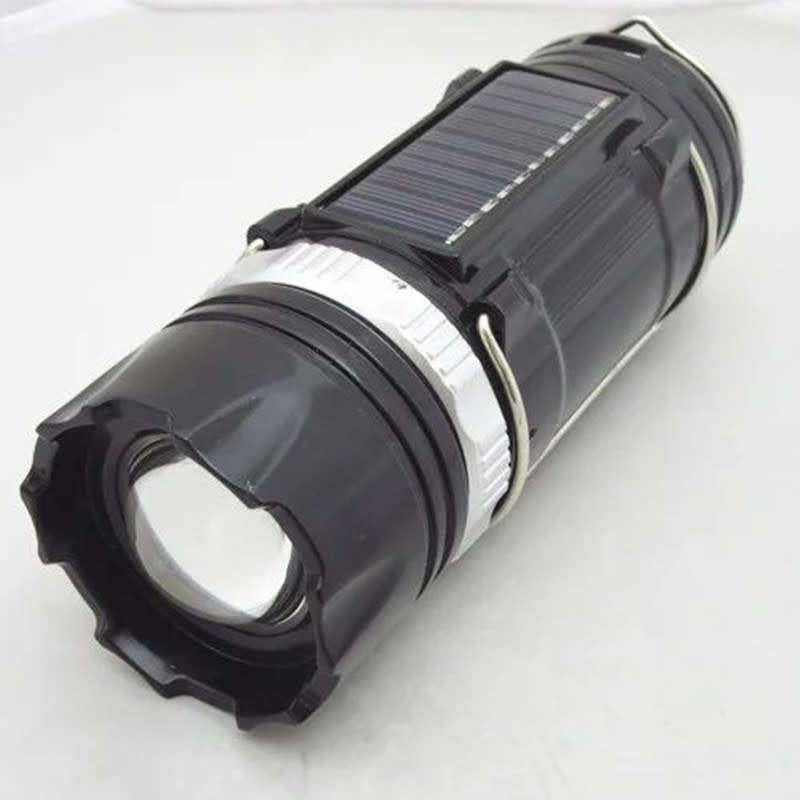 LED Solar Rechargeable Multifunctional Camping Flashlight Lantern