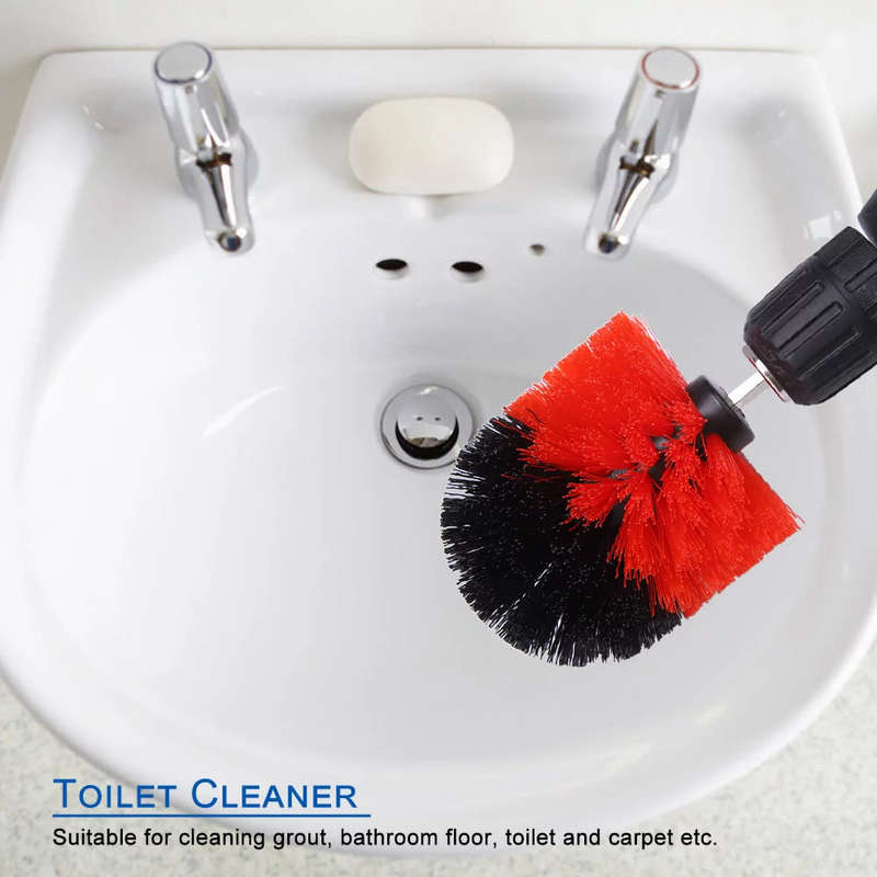 Drill Brush Three-Piece Set Floor Scrubbing Brush Suitable For Car Carpet Deck Tile Bathroom Cleanin