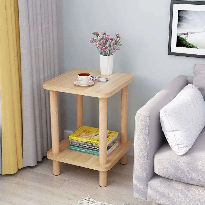 Home Mini Double Square Side Table (Random Color)