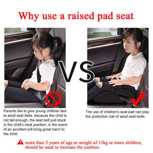 Non-Slip Portable Car Booster Seat Travel Mat For Kids Ages 6-12