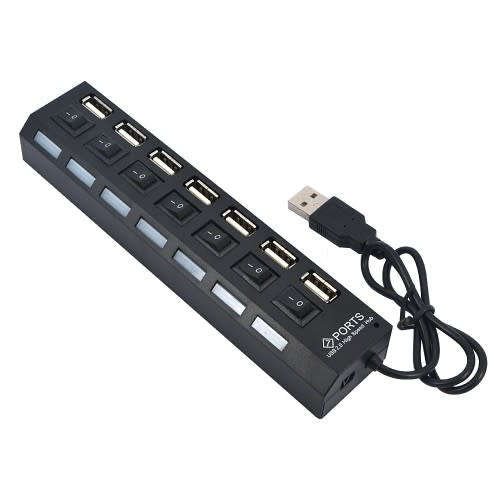 Portable Usb 2.0 Hub 7 Ports With 7 Power Switches
