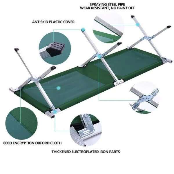 Durable And Portable Aluminum Alloy Camping Folding Bed