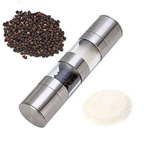 Convenient Silver Stainless Steel Salt And Pepper Grinder For Household Use