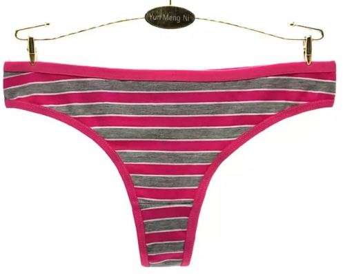 Ladies Striped Cotton Thongs