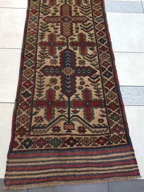 Taimani Handwoven kilim and carpet 370 x 70 cm