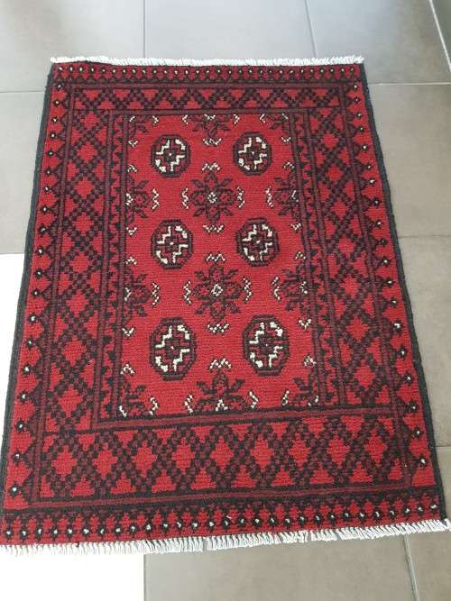 RED AFGHAN PERSIAN CARPET SIZE 120 x 80 cm
