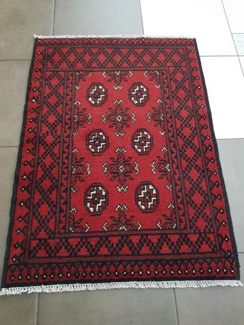 RED AFGHAN PERSIAN CARPET SIZE 120 x 80 cm