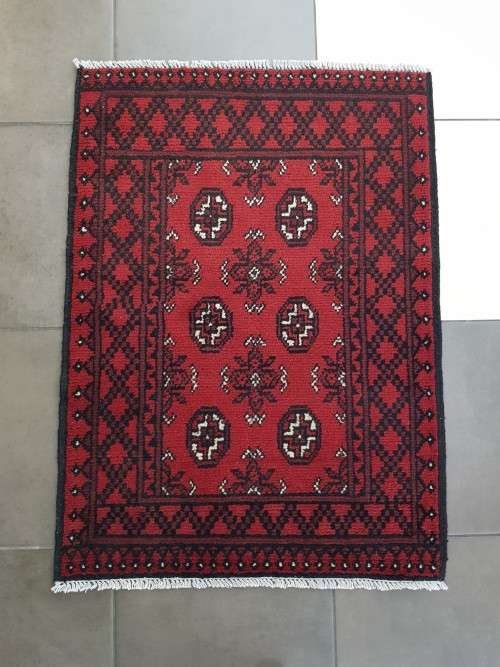 RED AFGHAN PERSIAN CARPET SIZE 120 x 80 cm