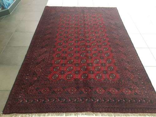 RED AFGHAN  HANDMADE PERSIAN CARPET 300 X 200 CM