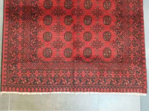 BEAUTIFUL RED AFGHAN RUNNER 200 X 150 CM