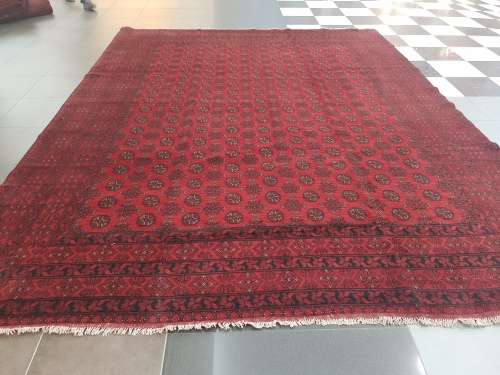 Red Afghan Handmade Carpet 400 x 300 cm