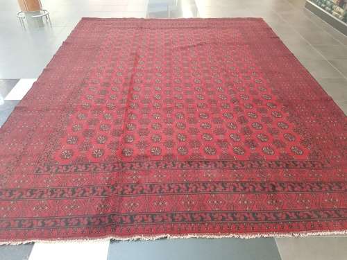 Red Afghan Handmade Carpet 400 x 300 cm