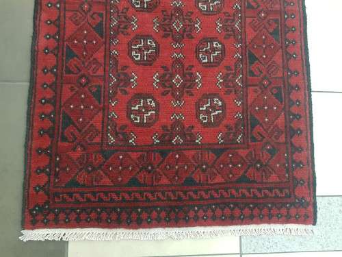 RED AFGHAN HANDMADE CARPET 120 x 80 CM