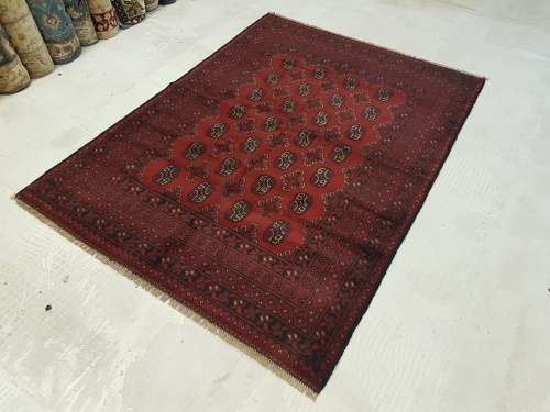 beautiful red afghan carpet 200 x 150 cm