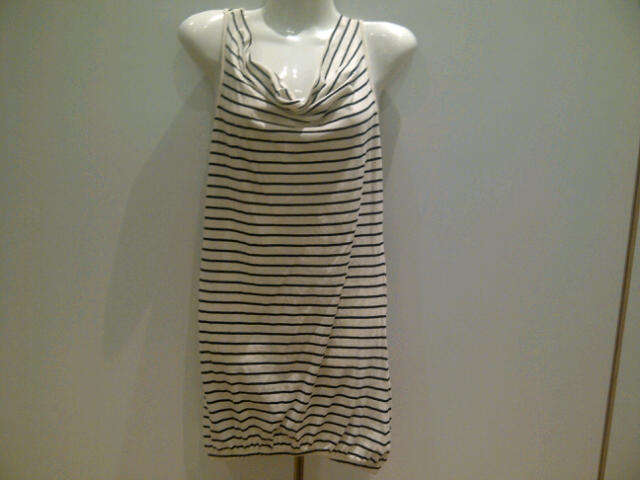 Stunning stripe cream and black summer dress, size XS