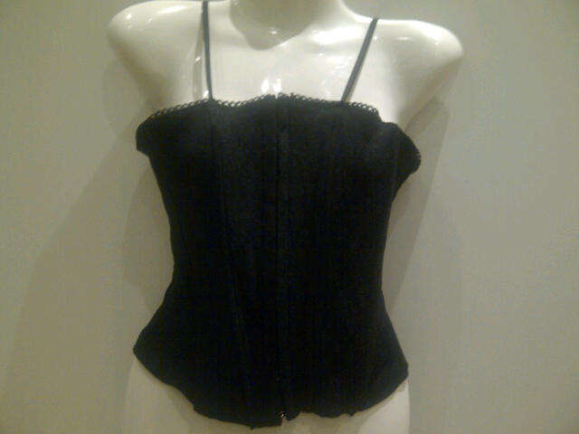 Black corset top, size XS-S