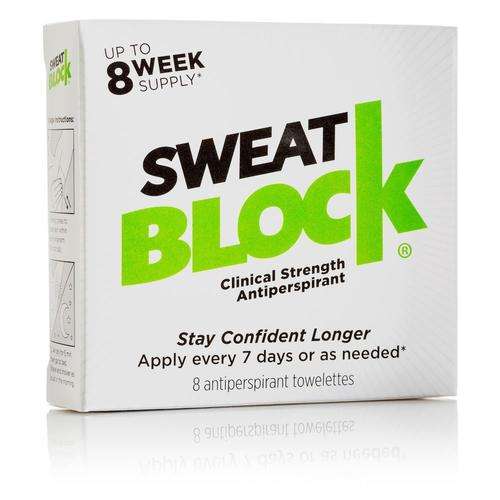 SweatBlock Antiperspirant - Clinical Strength - Reduce sweat up to 7-days per use (8 antiperspirant
